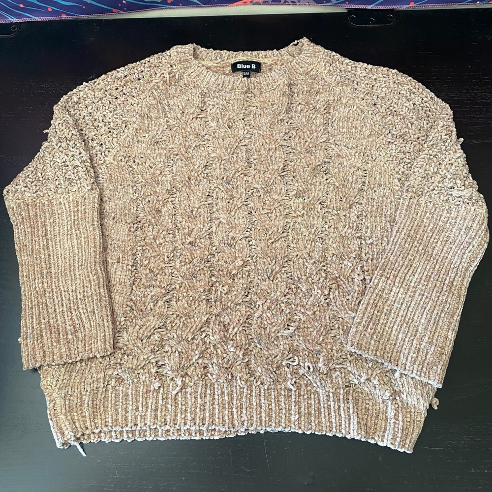 Blue B Women's Textured Tan Sweater